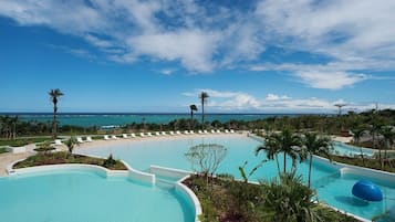 Indoor pool, 4 outdoor pools, pool cabanas (surcharge), pool loungers