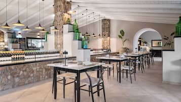 Dinner served, local cuisine, pool views