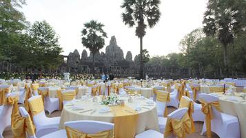 Outdoor wedding area