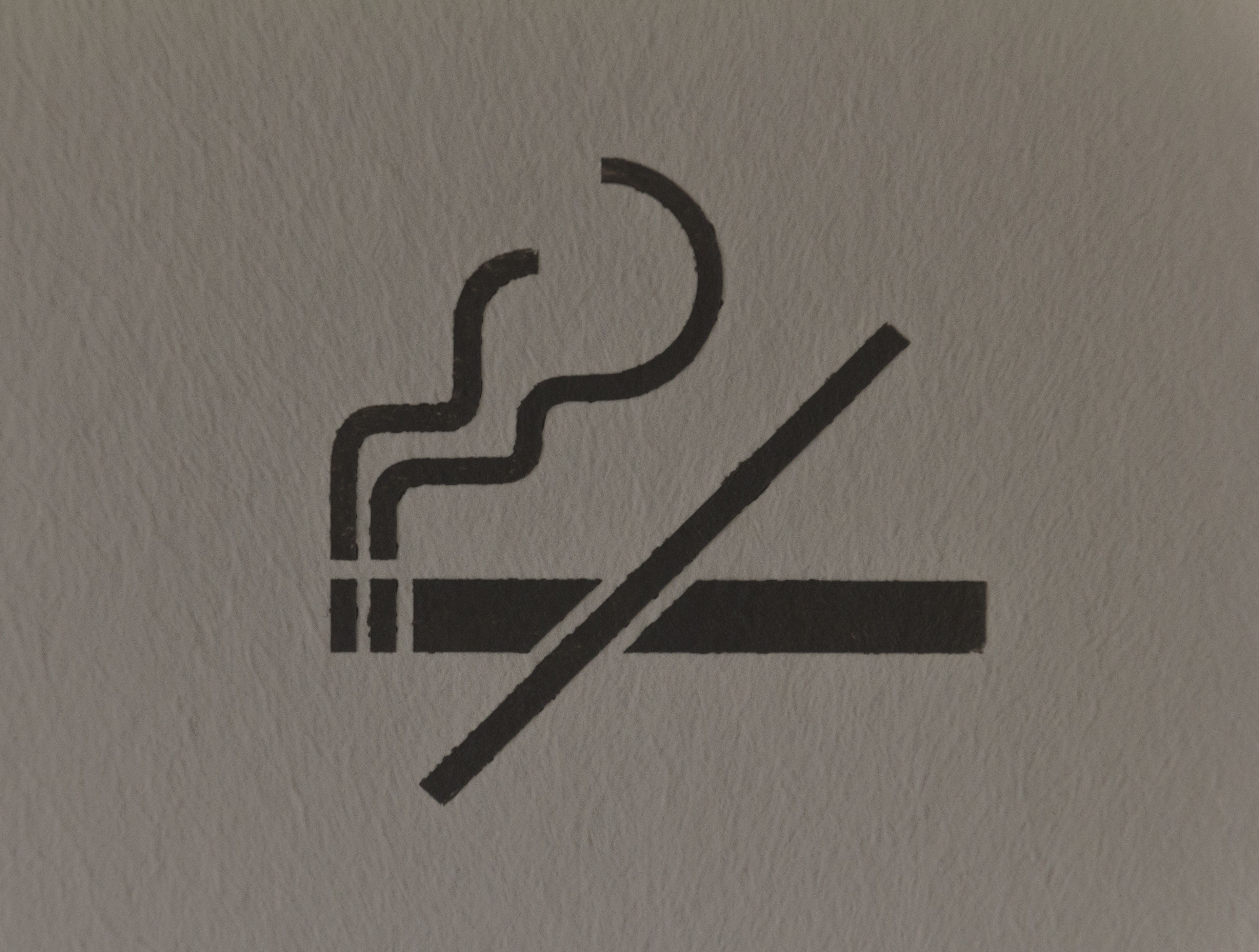Sinal de proibido fumar.