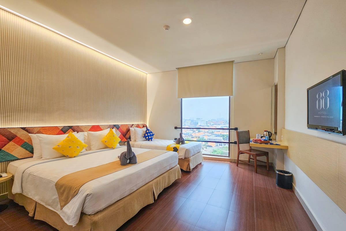 Family Room | Desk, laptop workspace, soundproofing, iron/ironing board