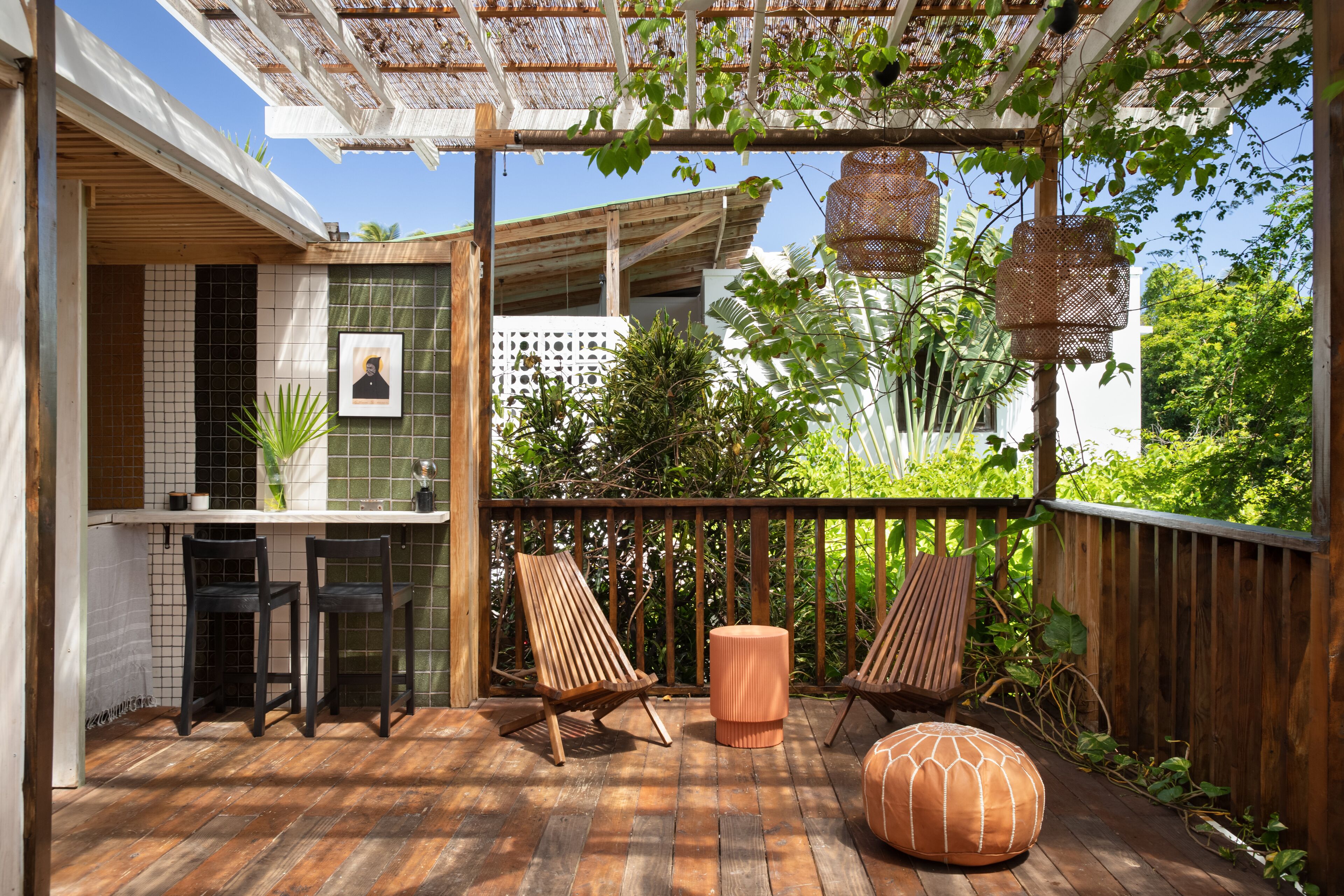 Phòng Suite trăng mật, 1 giường cỡ king, hiên, quang cảnh vườn | Hiên