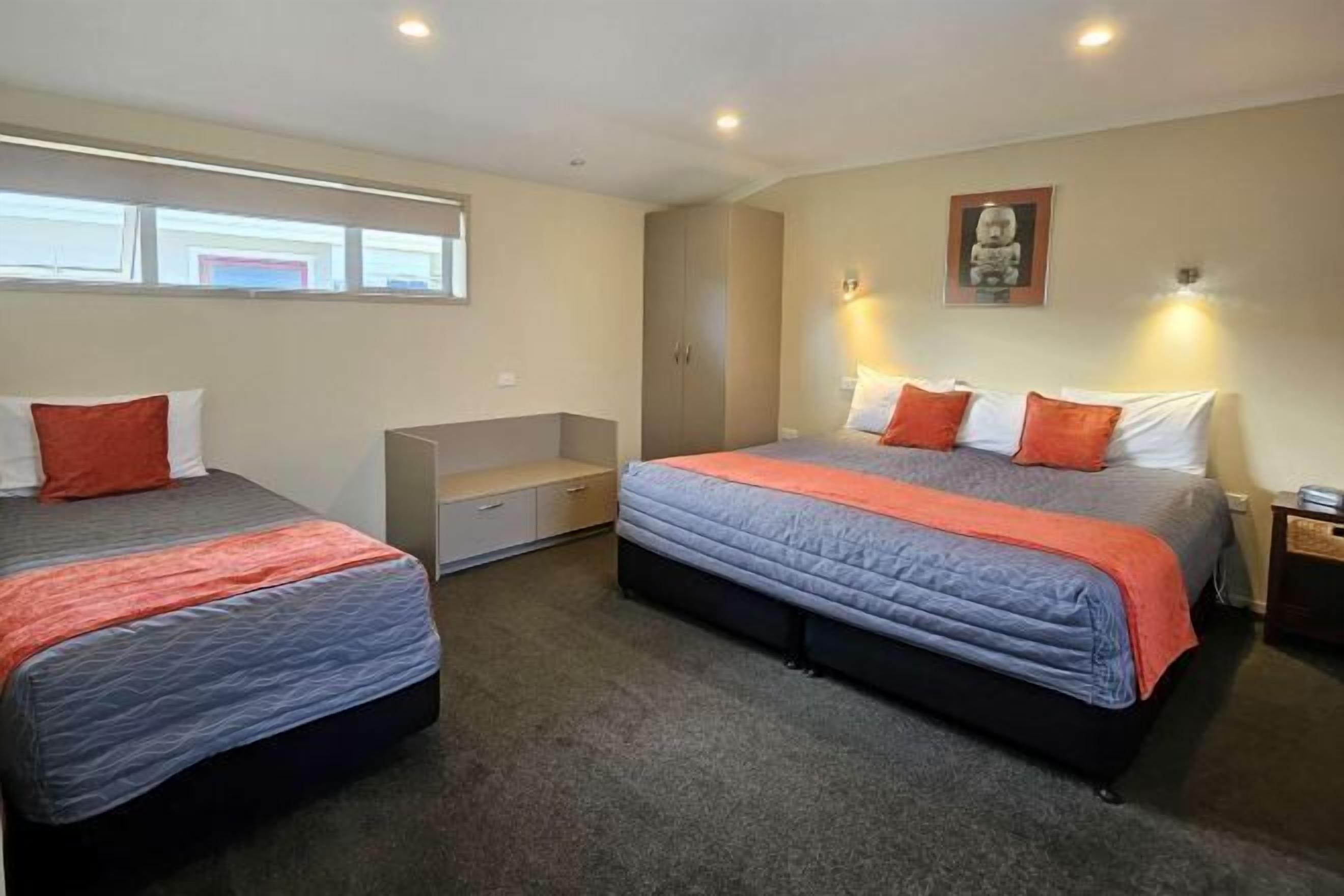 Blackout curtains, iron/ironing board, free WiFi, bed sheets