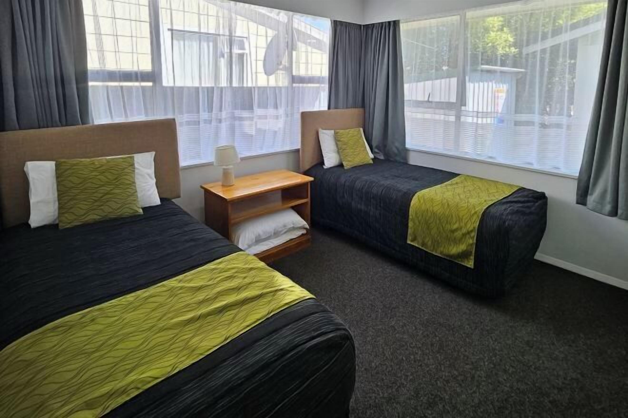 Blackout curtains, iron/ironing board, free WiFi, bed sheets