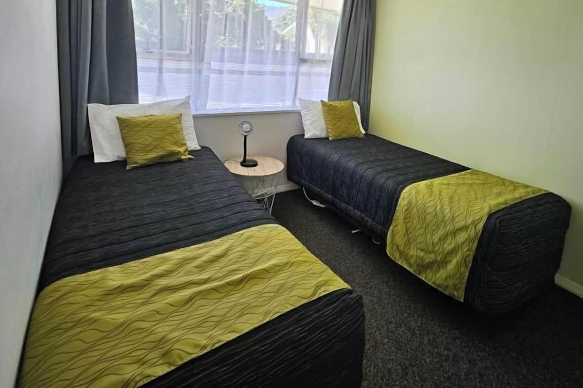 Blackout curtains, iron/ironing board, free WiFi, bed sheets