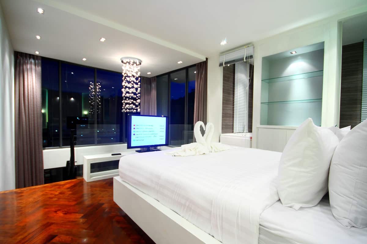 Two Bedrooms Penthouse Duplex Suite | Zimmersafe, Schreibtisch, Verdunkelungsvorhänge, kostenlose Babybetten