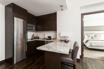 Down comforters, in-room safe, desk, laptop workspace at JW Marriott Houston Downtown