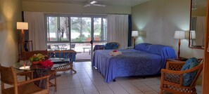 Studio, Lagoon View | Iron/ironing board, free cribs/infant beds, rollaway beds, bed sheets - Avana Waterfront Apartments (Rarotonga)