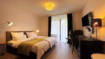 In-room safe, desk, laptop workspace, blackout drapes