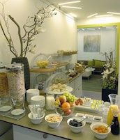 Daily buffet breakfast for a fee