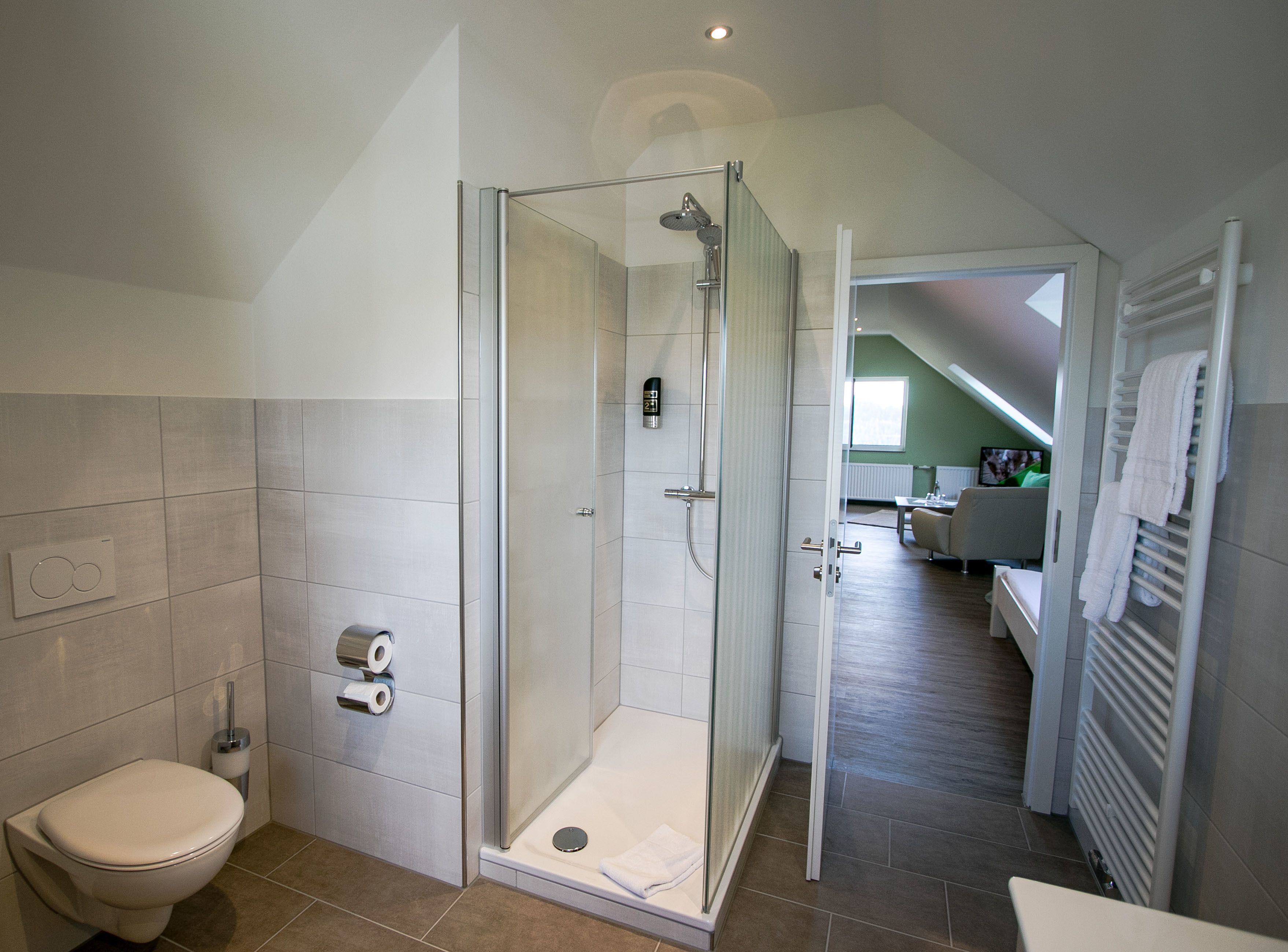 double room from 23m² | bathroom | shower, free toiletries, hair dryer, towels