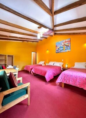 Exclusive-Dreibettzimmer, 1 Schlafzimmer, eigenes Bad, Bergblick