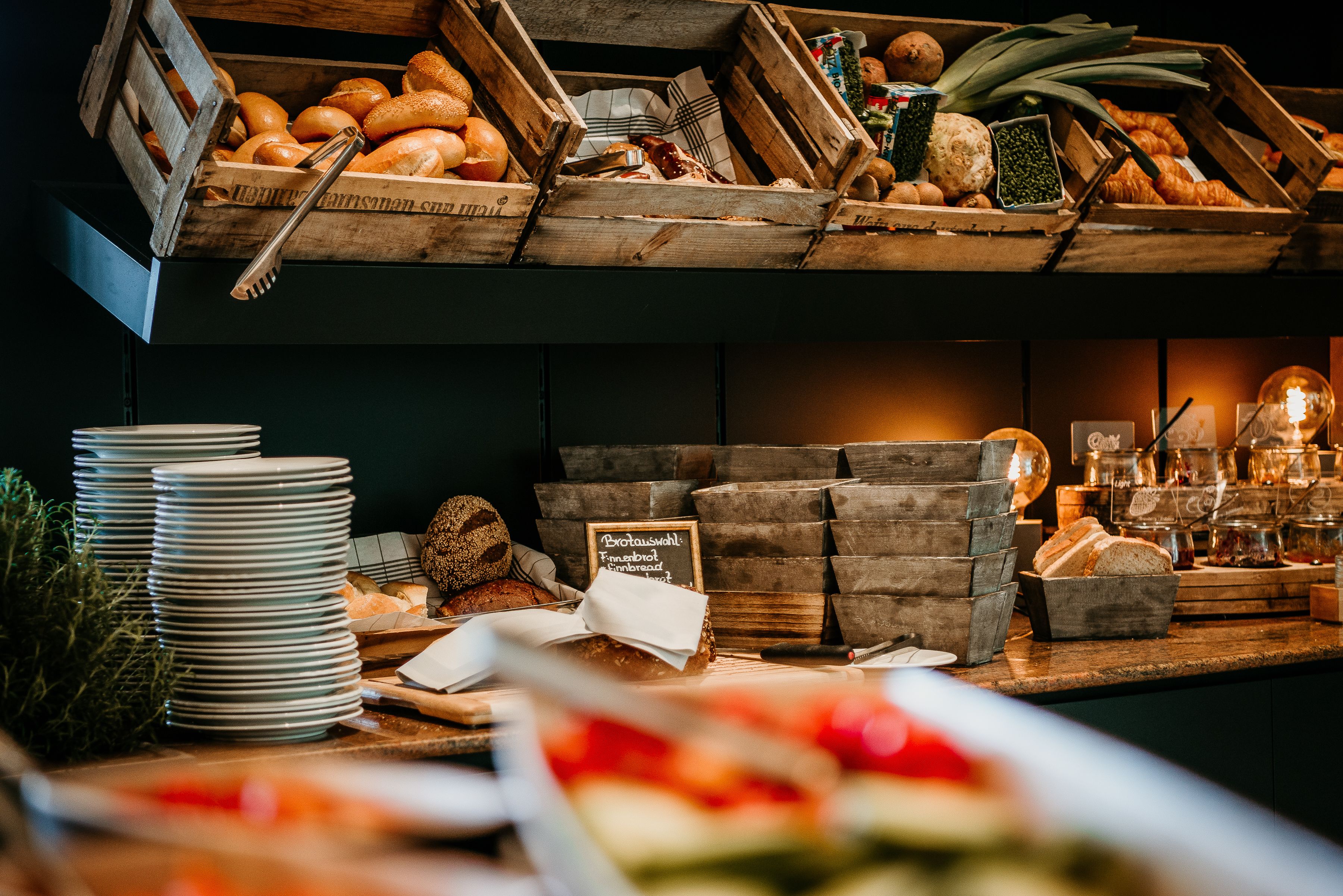Tägliches Frühstücksbuffet gegen Gebühr