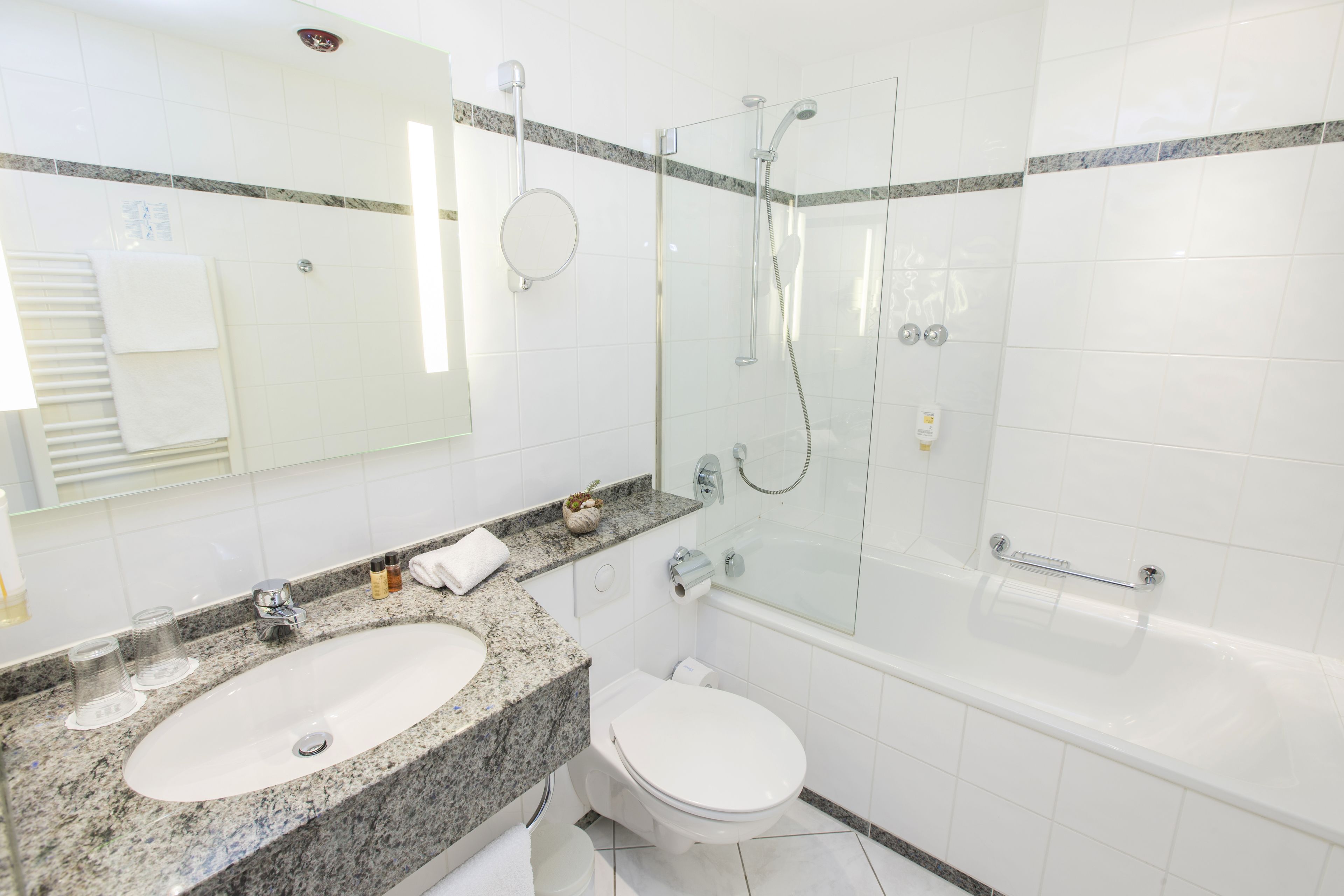 superior room | bathroom | hair dryer, towels