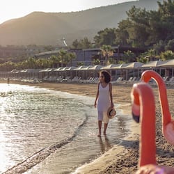 Private beach, white sand, beach cabanas, sun loungers