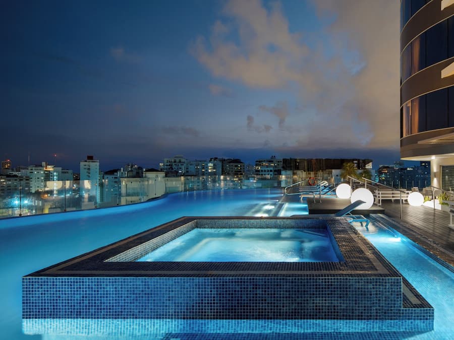 Outdoor pool, open 7:00 AM to 9:00 PM, sun loungers