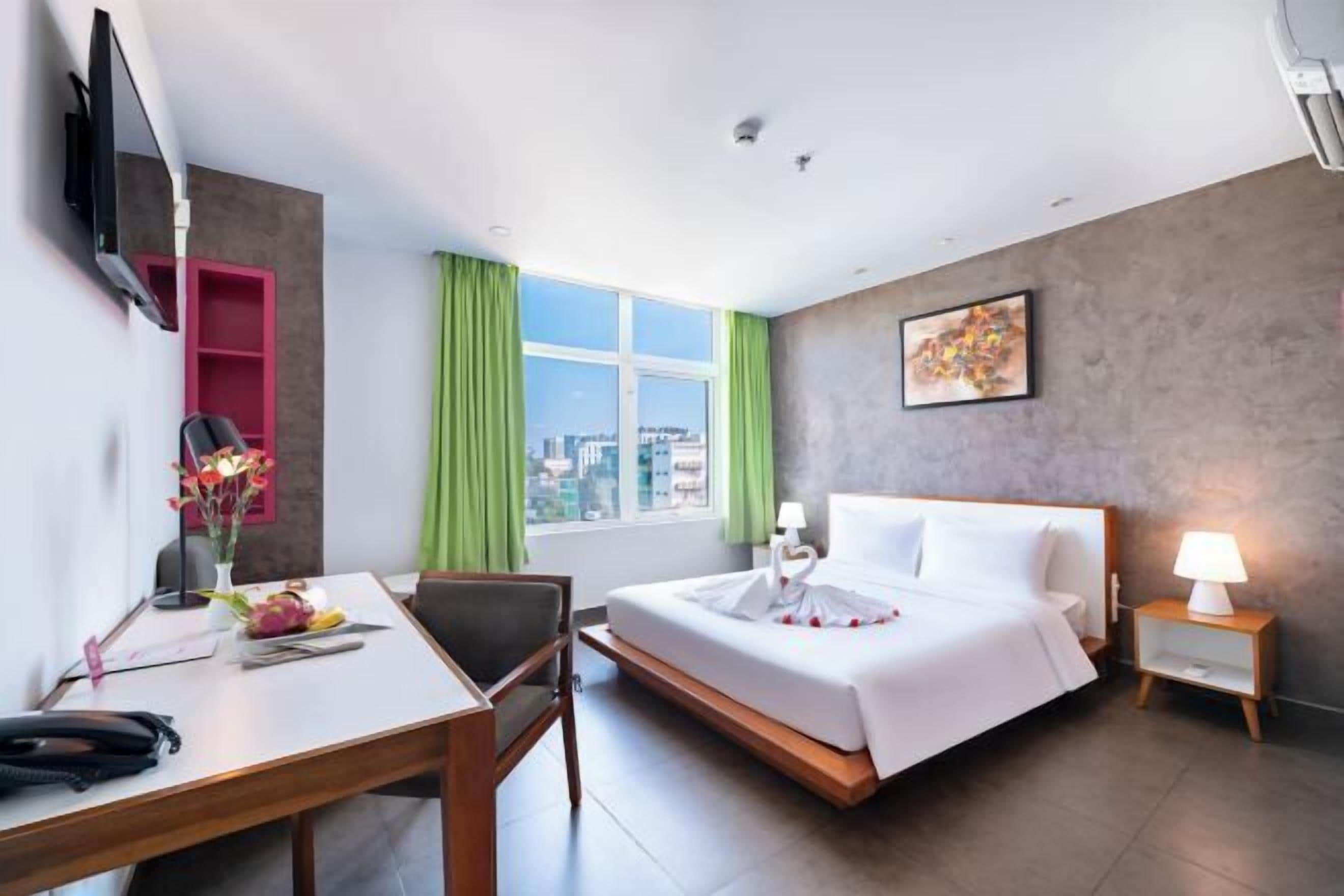 Minibar, in-room safe, desk, blackout curtains
