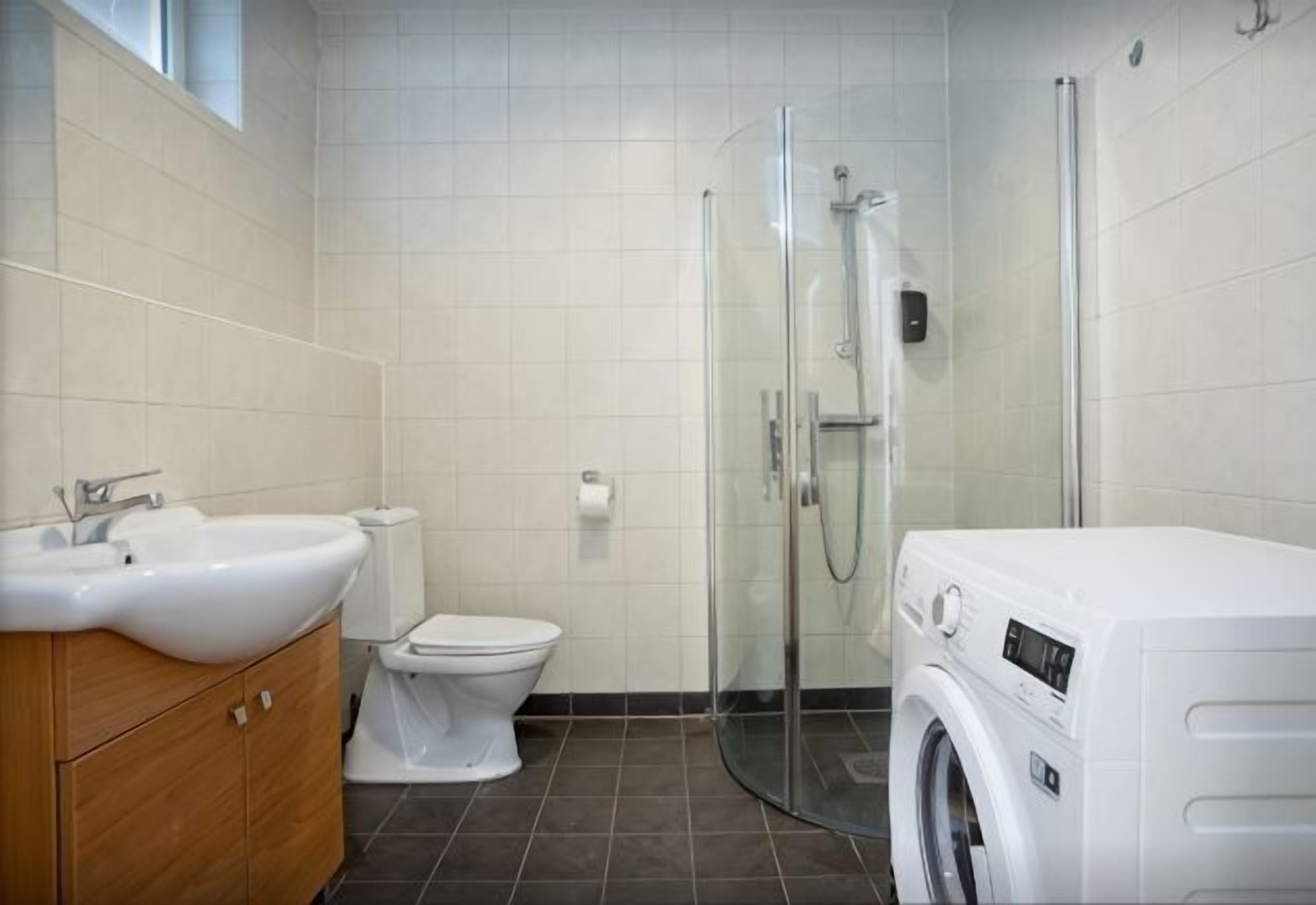 Bathroom | Shower, hair dryer, towels