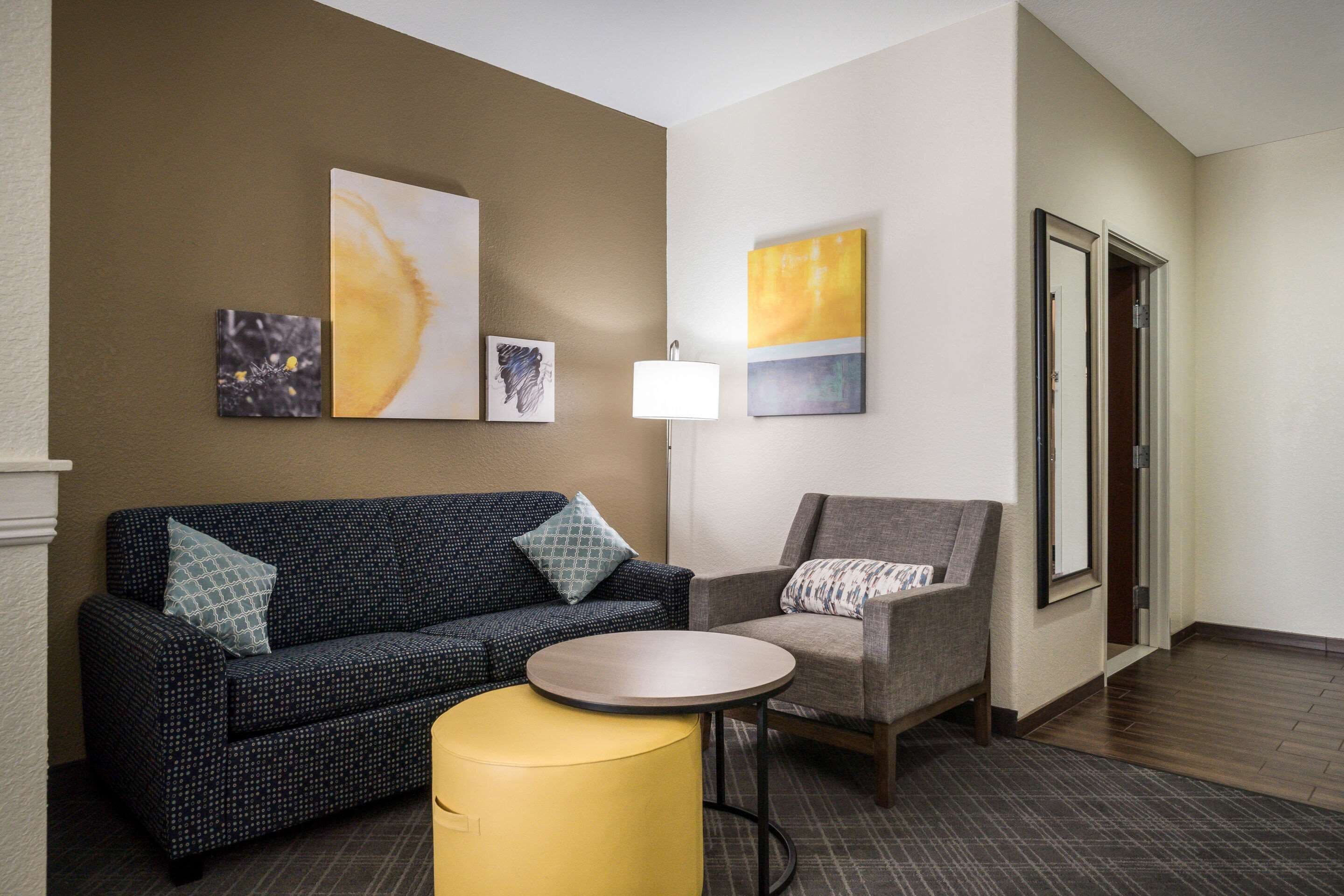 suite, 1 king bed with sofa bed, non smoking | premium bedding, pillow-top beds, desk, blackout curtains