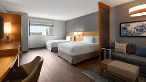 Room, Multiple Beds, Accessible (2 Queen Beds with Sofa Bed) | Premium bedding, desk, blackout drapes, iron/ironing board - Hyatt Place Bloomington (Bloomington)