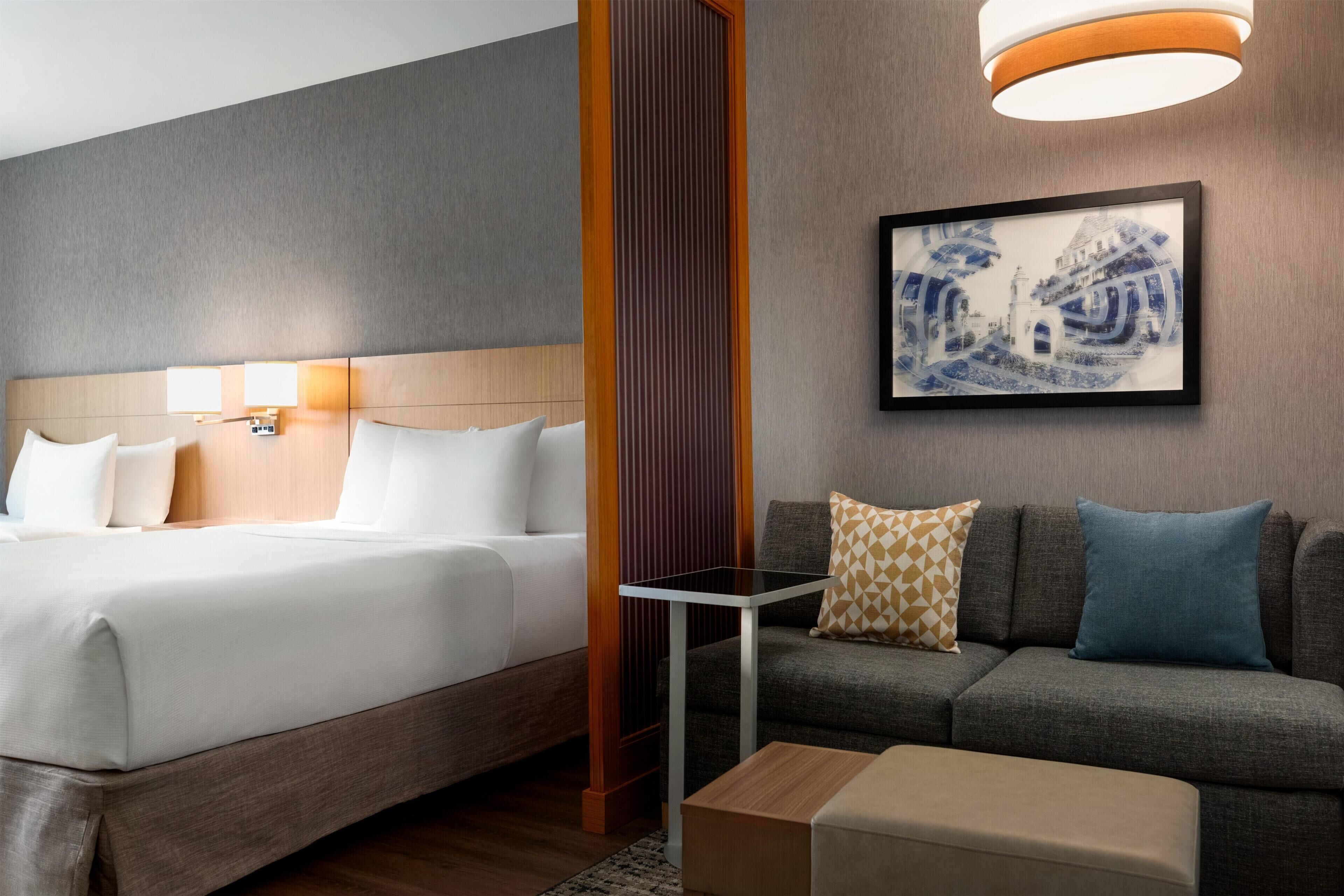 Room, Multiple Beds, Accessible (2 Queen Beds with Sofa Bed) | Premium bedding, desk, blackout drapes, iron/ironing board