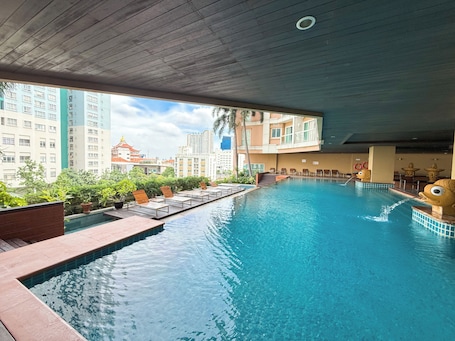 Indoor pool, outdoor pool. The Narathiwas Hotel & Residence Sathorn Bangkok