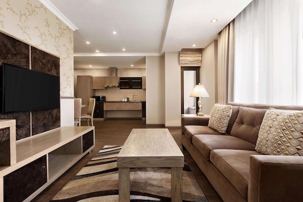 Junior Suite, 1 King Bed, Non Smoking | Minibar, in-room safe, desk, laptop workspace