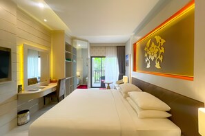 Premium suite, 1 slaapkamer | Uitzicht op de tuin