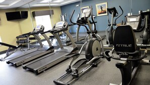 A fitness center with treadmills, elliptical machines, and stationary bikes. - Holiday Inn Express Hotel & Suites Goldsboro - Base Area by IHG (Goldsboro)