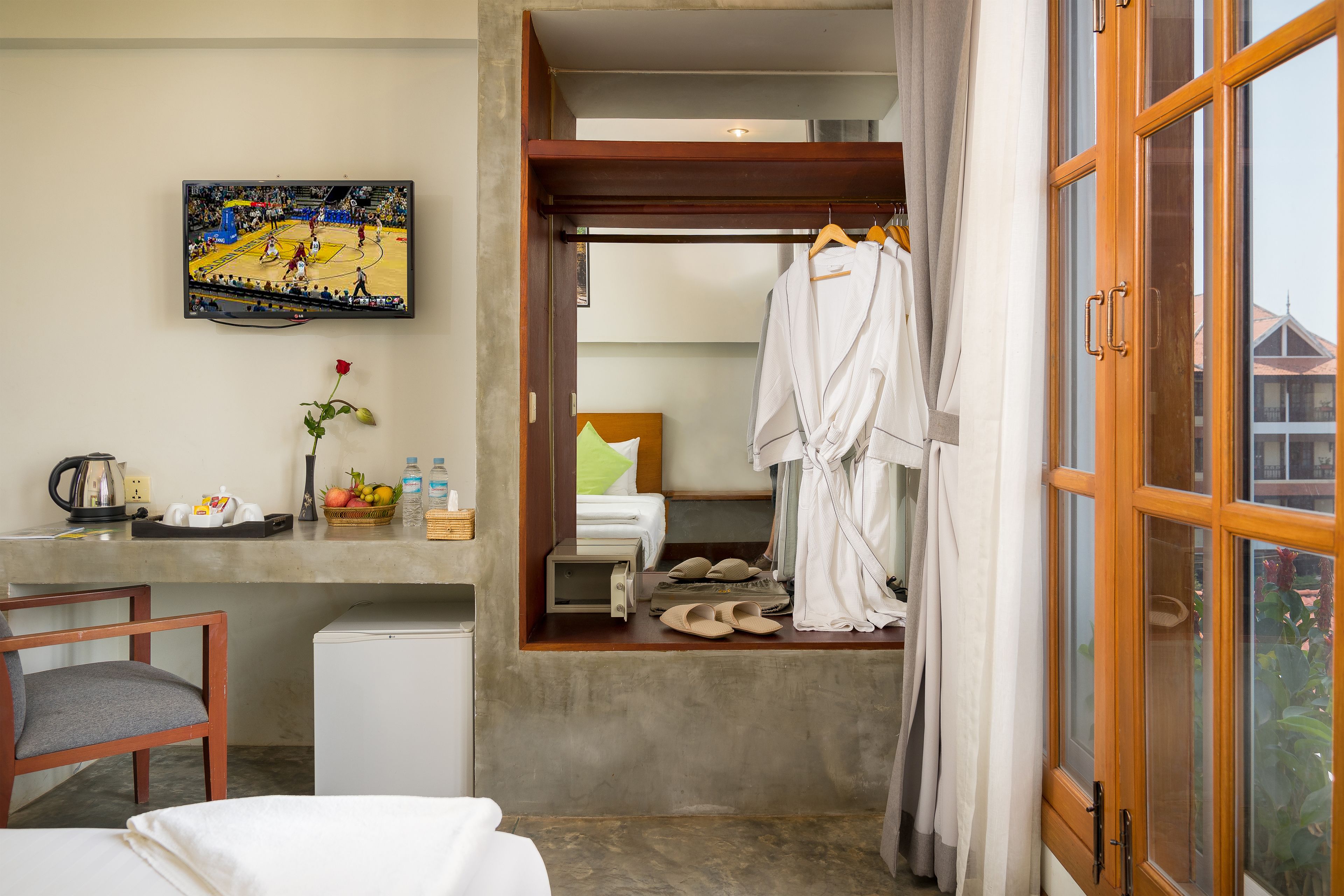 Classic-dobbeltværelse (Cozy, Free one Way Pick Up) | Egyptiske bomuldslagner, premium-sengetøj, minibar