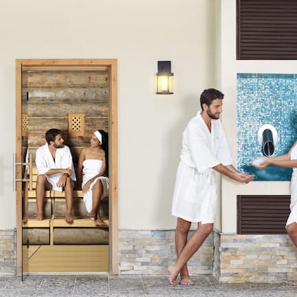 Couples treatment rooms, sauna, hot tub, steam room, Turkish bath