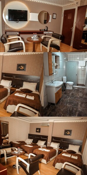 Fyrbäddsrum | Vardagsrum | 36-tums platt-tv med satellitkanaler