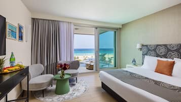 Chambre Deluxe, balcon, vue mer | 1 chambre, minibar, coffres-forts dans les chambres, Wi-Fi gratuit