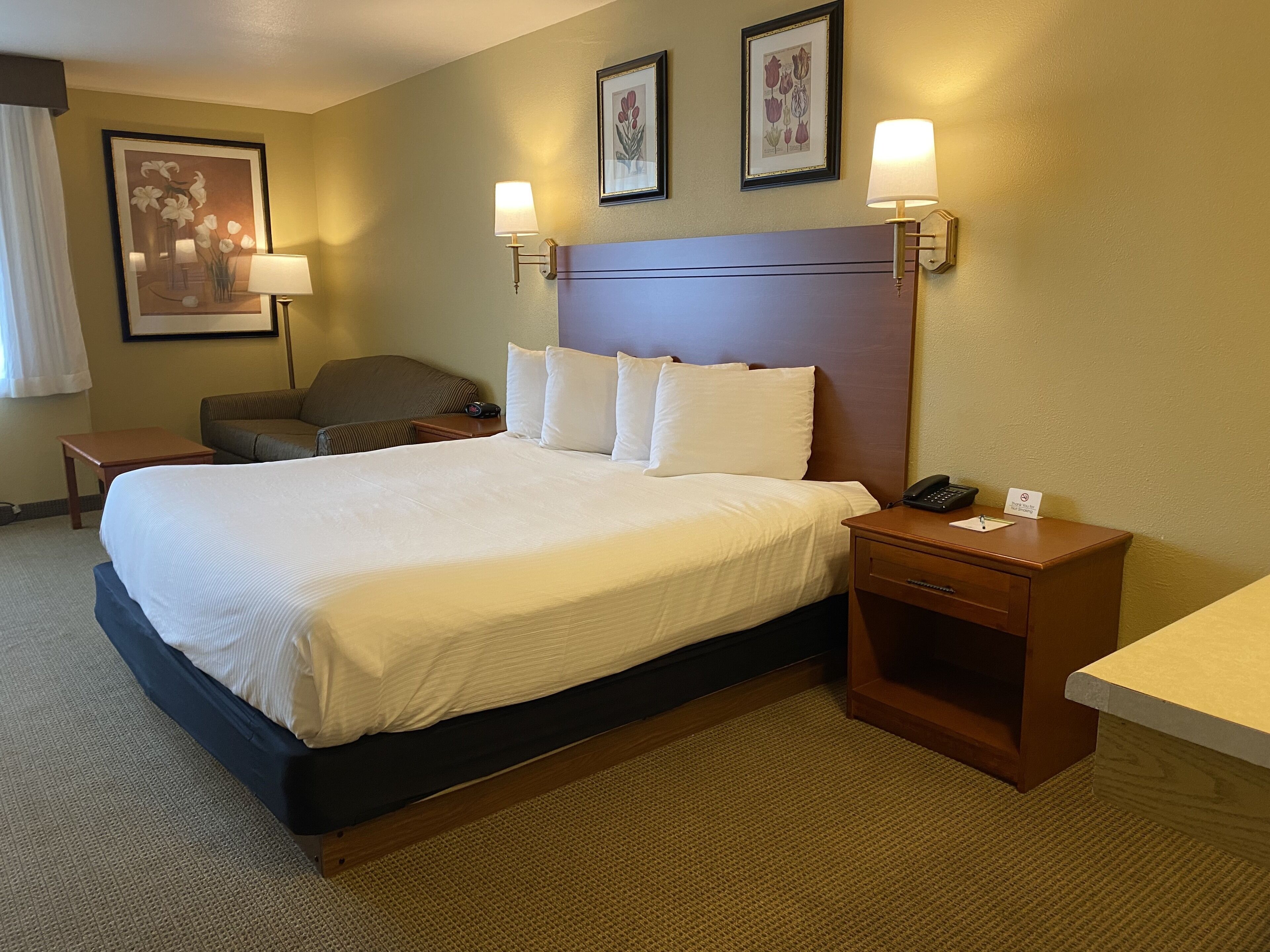 desk, laptop workspace, iron/ironing board, free cots/infant beds