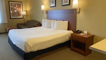 Desk, laptop workspace, iron/ironing board, free cots/infant beds