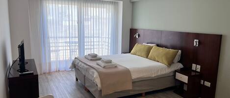 1 chambre, literie de qualité supérieure, couette en duvet d'oie