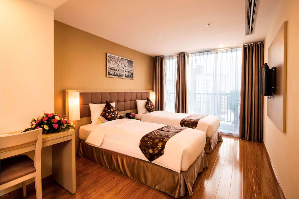 Free minibar items, in-room safe, desk, blackout curtains