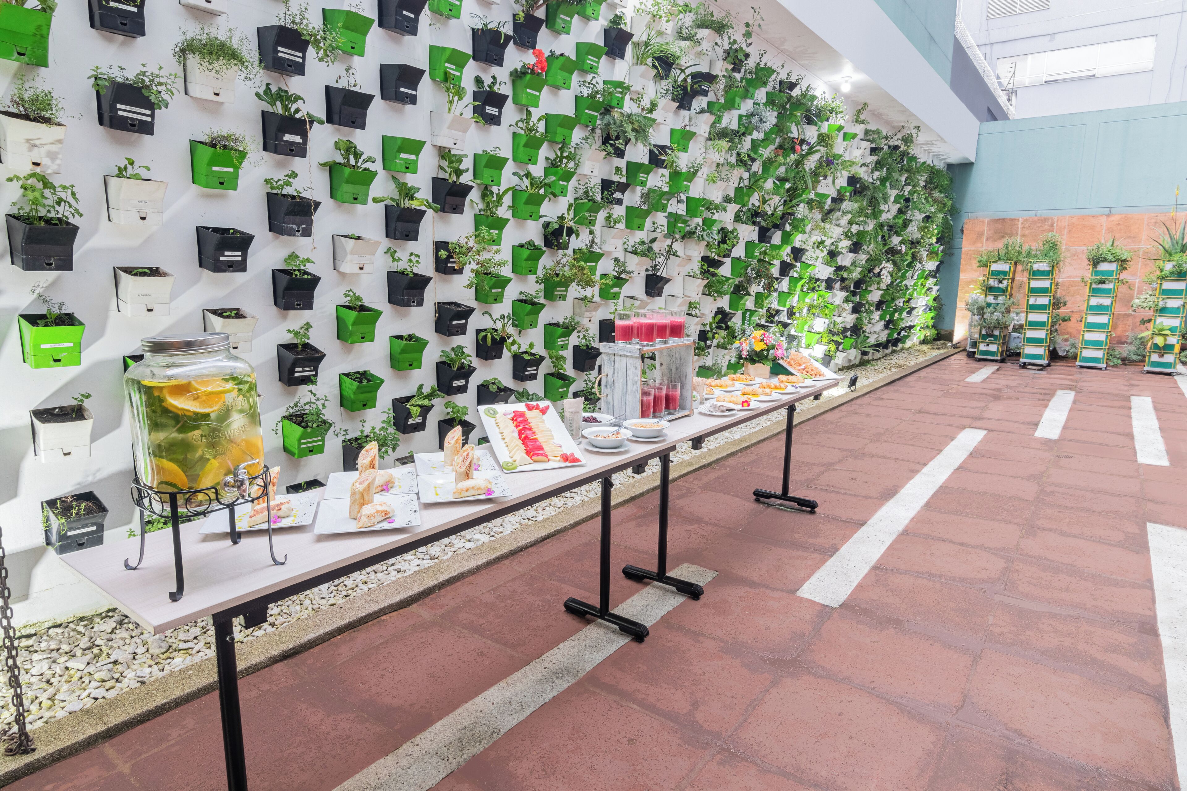 outdoor banquet area