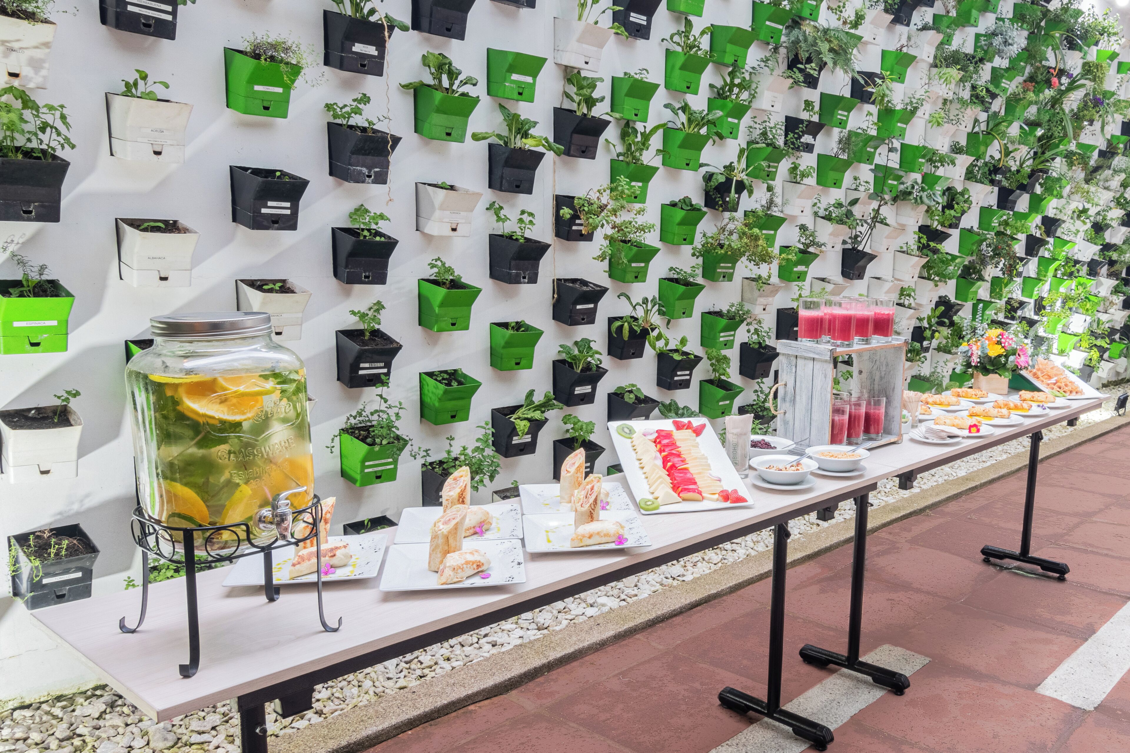 outdoor banquet area