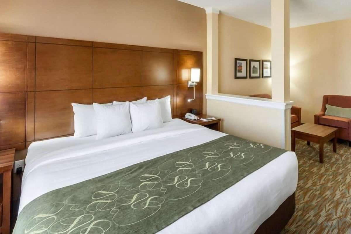 1 Schlafzimmer, Pillowtop-Betten, Schreibtisch, Bügeleisen/Bügelbrett