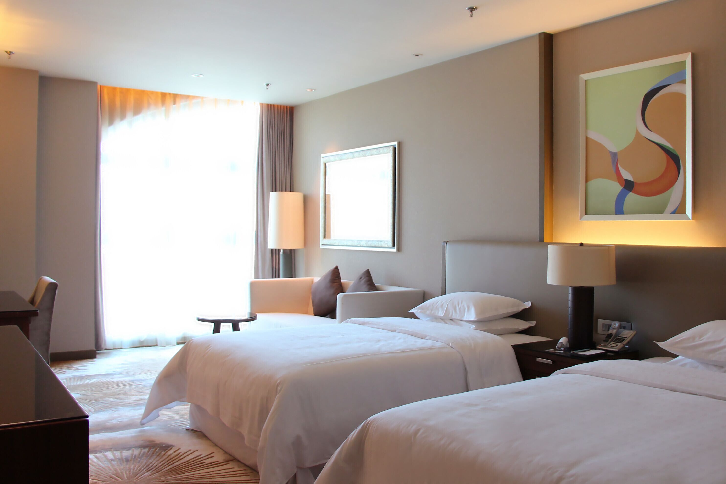 Minibar, in-room safe, desk, blackout curtains