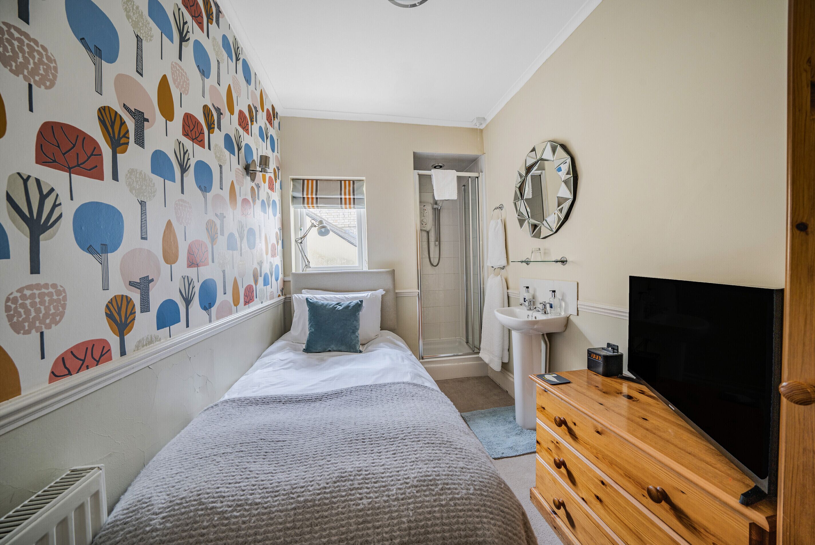 Eenvoudige eenpersoonskamer, privébadkamer (Room 8)