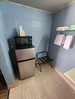 Desk, free WiFi, bed sheets