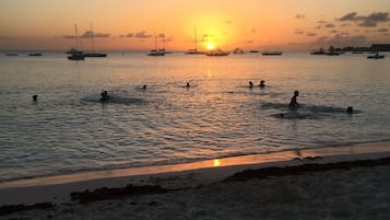 Beach nearby, white sand, beach shuttle