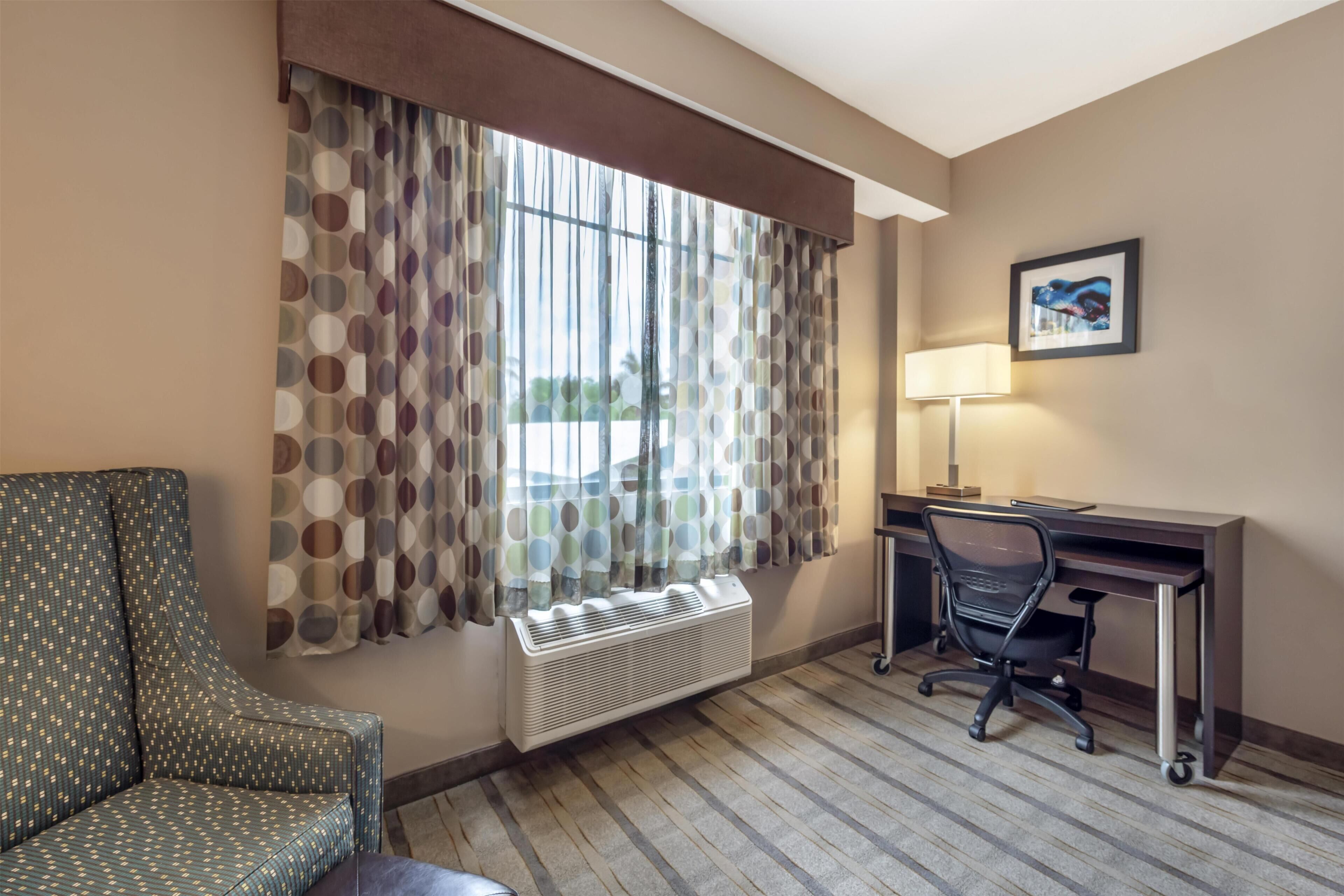 Pillow-top beds, in-room safe, desk, soundproofing