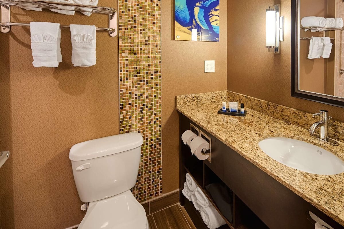 Bathroom | Free toiletries, hair dryer, towels