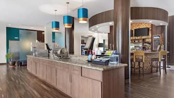 Free daily buffet breakfast