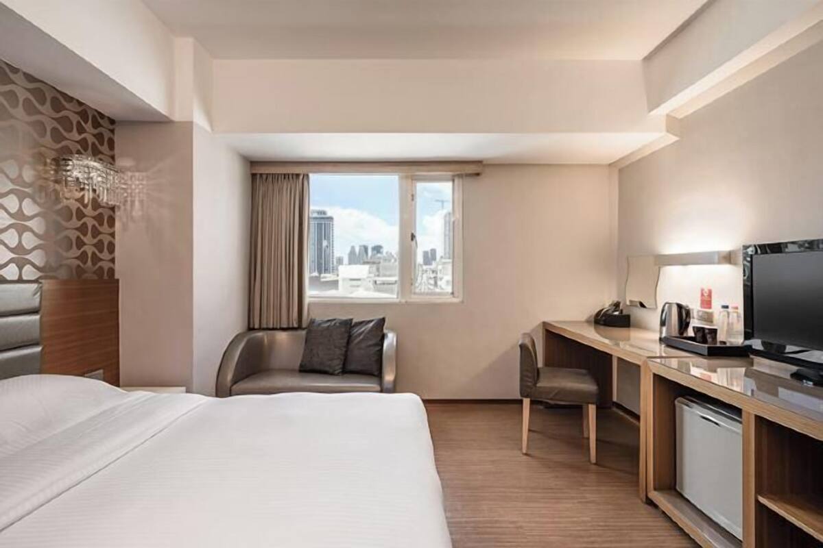 Couette en duvet d'oie, minibar, bureau, rideaux occultants