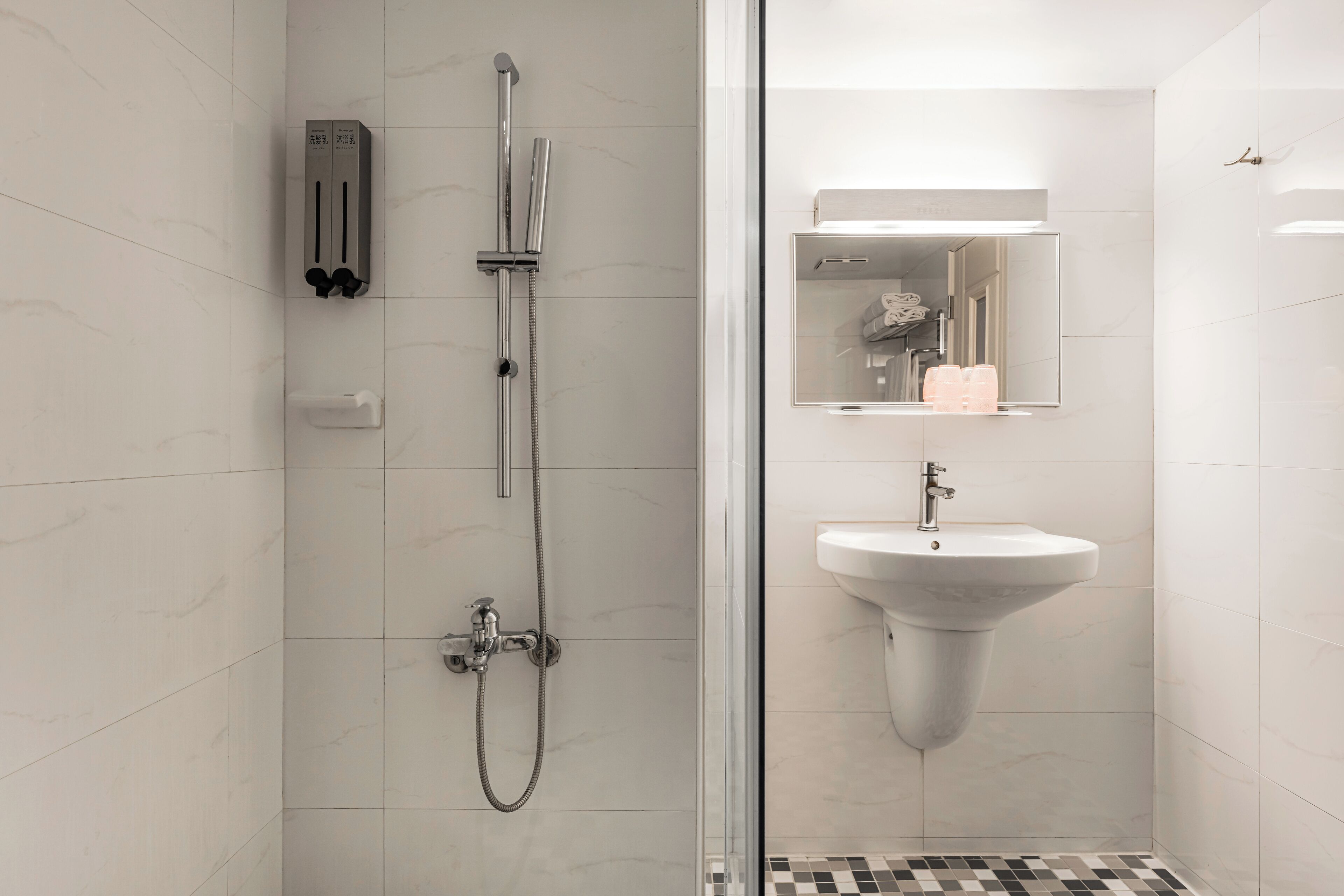 free toiletries, hair dryer, towels