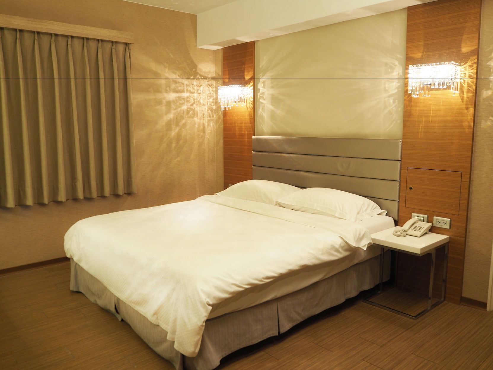 Down comforters, minibar, desk, blackout drapes
